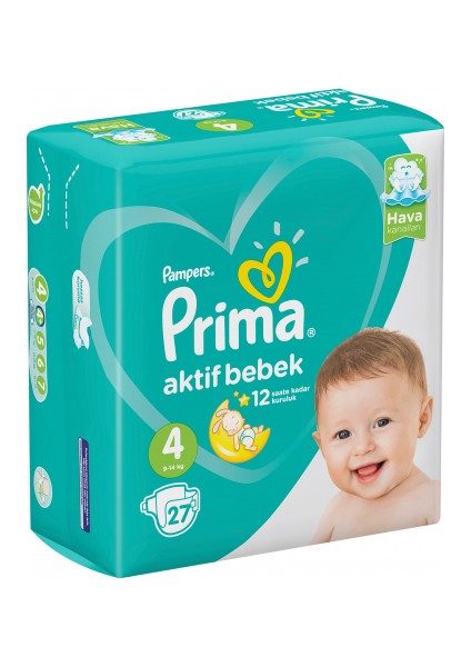 Bebek Bezi Aktif Bebek 4 Beden Maxi İkiz Paket 27 Adet
