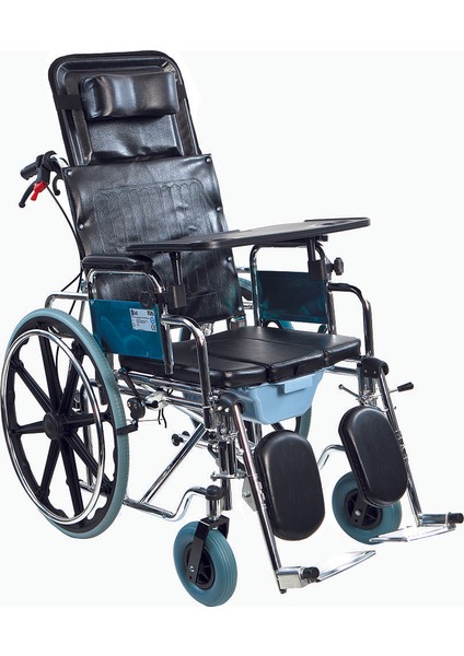 ̇ G-124 Multi Fonksiyonel Klozetli Manuel Tekerlekli Sandalye / Multi Functional Manual Commode Wheelchair