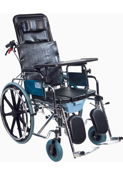 Golfi̇ G-124 Multi Fonksiyonel Klozetli Manuel Tekerlekli Sandalye / Multi Functional Manual Commode Wheelchair