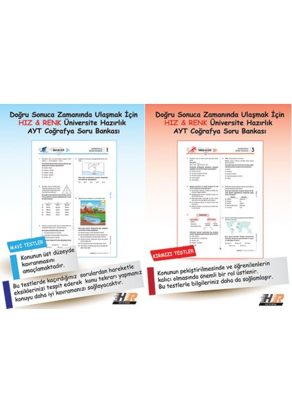 Hız ve Renk Yayınları AYT Coğrafya Soru Bankası