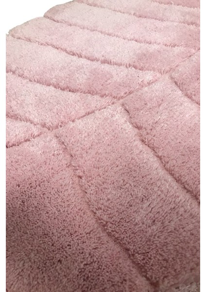 Jungle Leaf Pembe 60X100 Cm Banyo Halısı