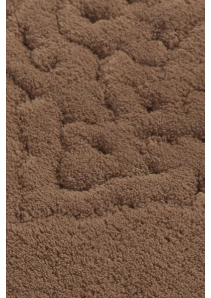 Pıante Oval Cotton Kahve 2 Li Set Banyo Halısı