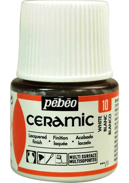 Seramik Boyası No:10 45 Ml White