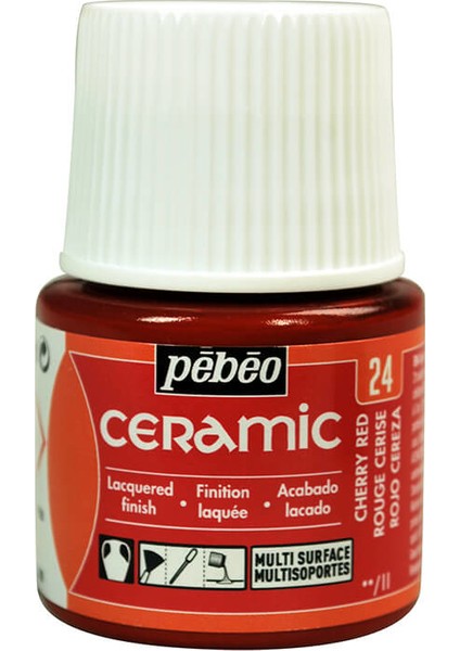 Seramik Boyası No:24 45 Ml Cherry Red