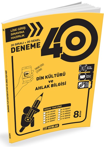 8. Sınıf Din Kültürü ve Ahlak Bilgisi 40'lı Deneme