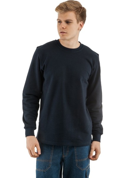 Uzun Kol Sıfır Yaka Sweatshirt