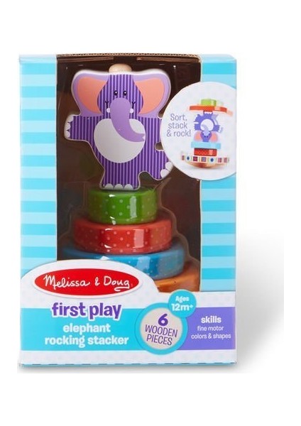 Melissa&Doug Ahşap Sallanan Kule - Fil modelleri