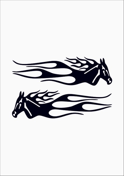 Horse Araba Arma Sticker
