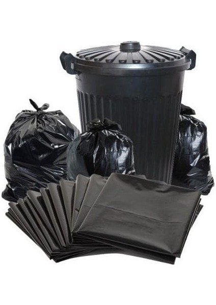 Lüx Jumbo Boy Siyah Dökme Çöp Poşeti 30 kg (80X110 Cm)