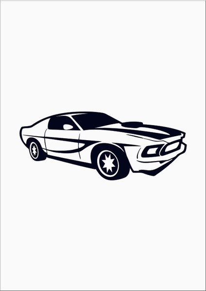 Model Araba 6 Araba Arma Sticker