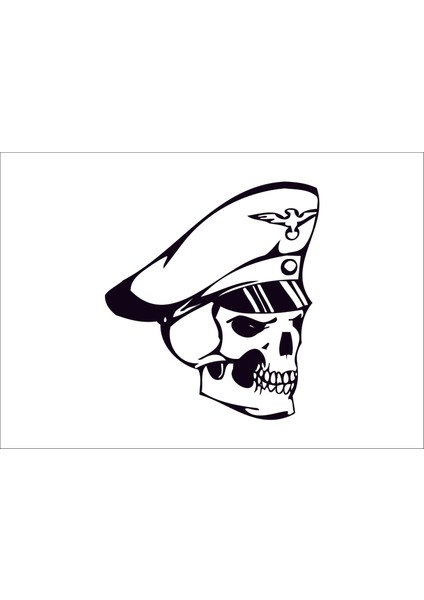 Skull Head Kafa Tası 4 Araba Arma Sticker