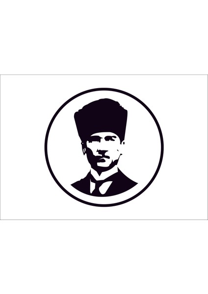 Mustafa Kemal Atatürk 3 Araba Arma Sticker