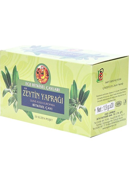 Zeytin Yaprağı Bitki Çayı 20 Süzen Poşet