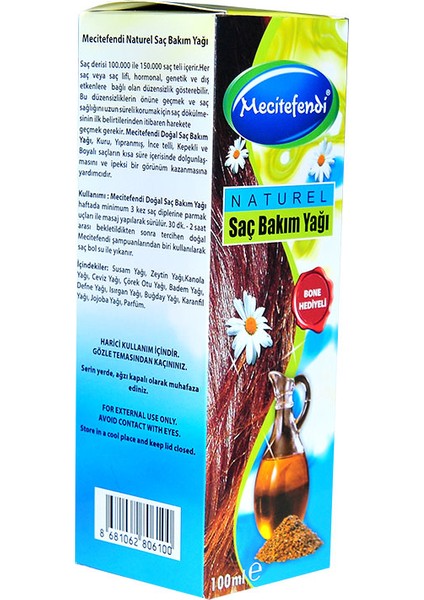 Mecidefendi Saç Bakım Yağı 100 ML