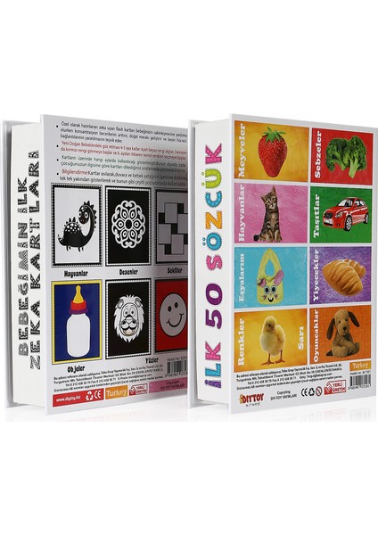 Flash Cards İlk 50 Sözcük + Bebeğimin İlk Zeka Kartları 2'Li Set fırsatları