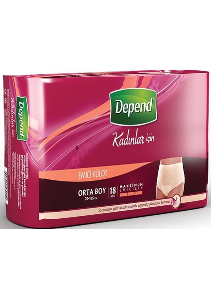 Emici Külot Eko Avantaj Paket Orta Kadın (18 Adet)