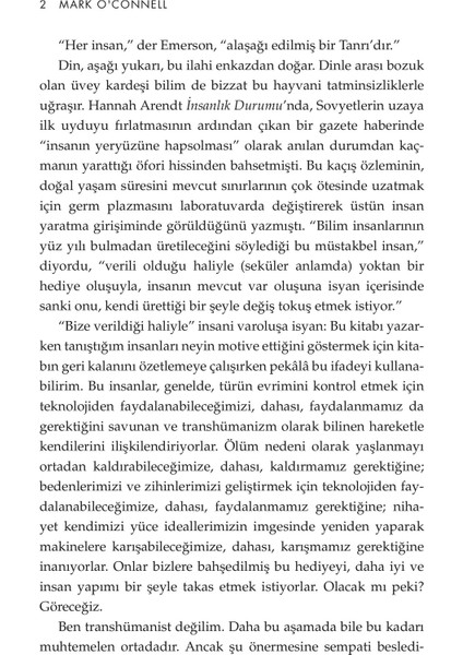 Makine Olmak - Mark o’Connell