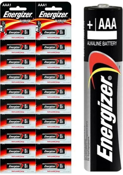 Alkaline Power Kartela AAA 20 li İnce Pil