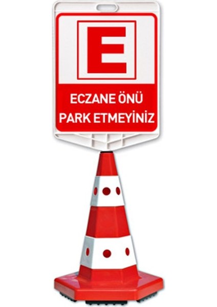 Eczane Önü Park Yapılmaz Logo Çift Taraf Baskı Klasik Kedi Gözlü Ağırlıklı Koni Seti