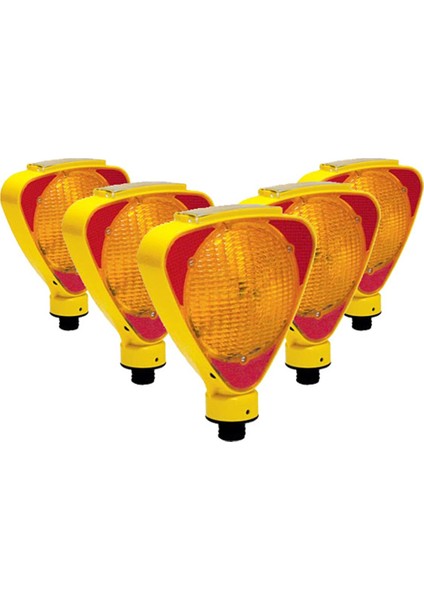 Solar Flaşörlü Ledli Lamba Sarı 11811FLS 5`Li Set