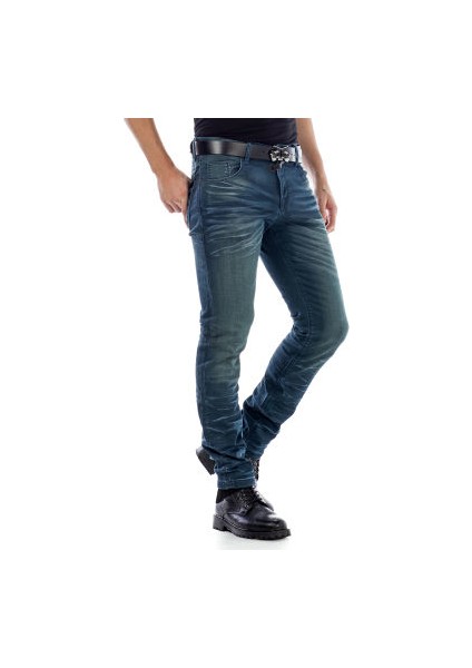Cipo&Baxx CD492 Eski Slim Fit Dar Jean Yeşil Erkek Kot Pantolon