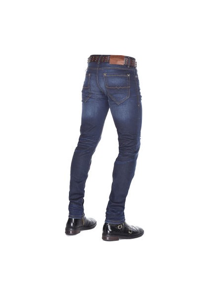 Cipo&Baxx CD392 Zincirli Yırtık Dar Paça Lacivert Erkek Jeans fırsatları