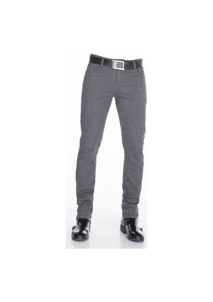 Cipo&Baxx CD372A Slim Fit Dar Paça Koyu Gri Erkek Pantolon