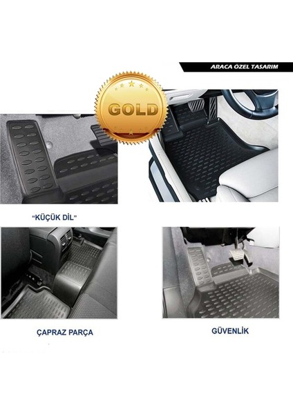 Volkswagen Golf 7 3D Havuzlu Paspas Takımı