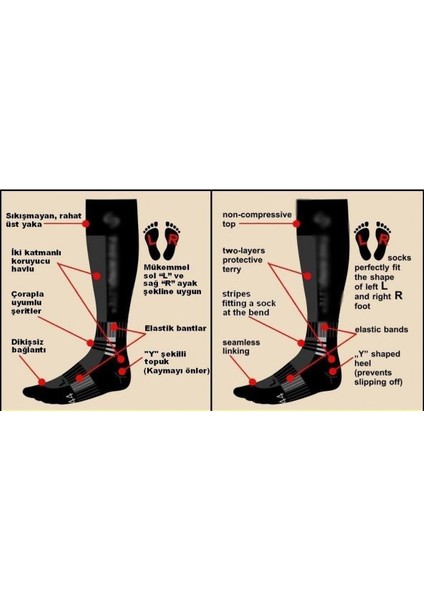 Fiberhot Socks Below Socks Fiber Hot Gabriel Najdorf Termal Spor Çorap 35 İletken Kumaş Teknolojisi fırsatları
