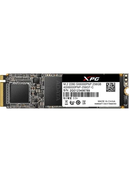 XPG SX6000 Pro 256GB 2100MB/1500MBs NVMe PCIe M.2 SSD (ASX6000PNP-256GT-C)