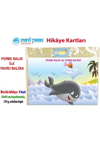 Pembe Balık ile Yavru Balina Hikaye Kartı (3-4-5 Yaş)