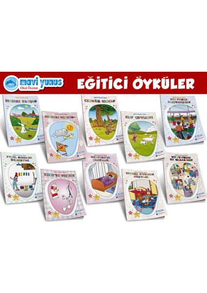 Eğitici Öyküler Dizisi (10 Kitap) (3-4-5 Yaş)