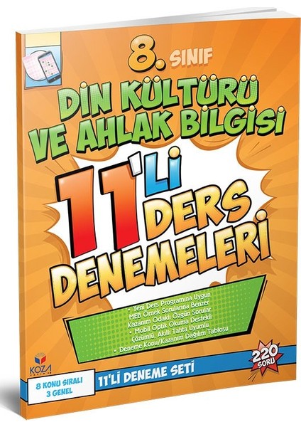 8. Sınıf Din Kültürü ve Ahlak Bilgisi 11'li Deneme Seti