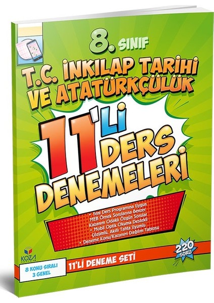 8. Sınıf T.C. İnkılap Tarihi ve Atatürkçülük 11'li Deneme Seti