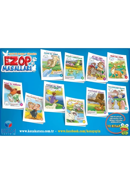 Ezop Masalları (10 Kitap)