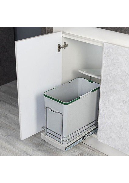 Raylı Plastik Gövde Çöp Kovası 24 LT