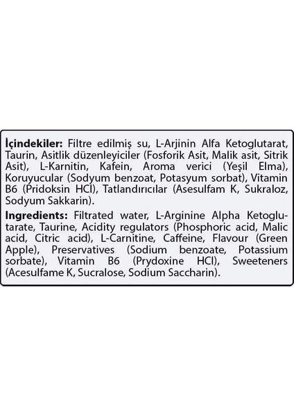 Hardline Arginine Liquid 1000 Ml Yeşil Elma - (Arjinin)