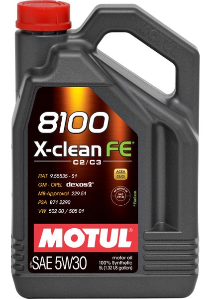 8100 X-Clean FE 5W-30 5 Litre Motor Yağı (Üretim Yılı :2023)