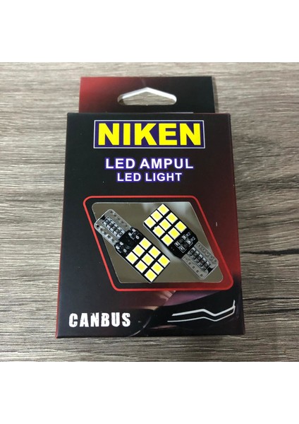 T10 Dipsiz Beyaz Led Ampül Canbus 12V 18 Led 2 Adet