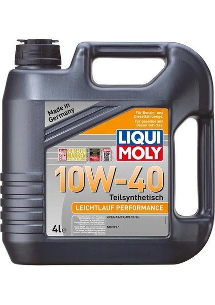 Liqui Moly Leichtlauf Performance 10W-40 4 Litre Motor Yağı (Üretim Yılı: 2023)