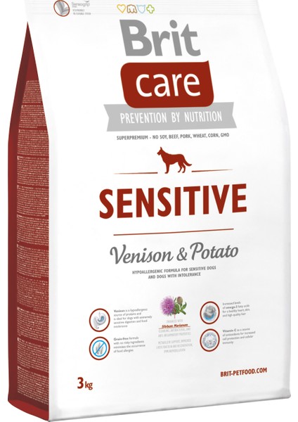 Brıt Care Geyik Etli Ve Patatesli Yetişkin Köpek Maması 3 Kg