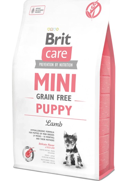 Mini Puppy Kuzu Etli Tahılsız Küçük Irk Yavru Köpek Maması 2 Kg