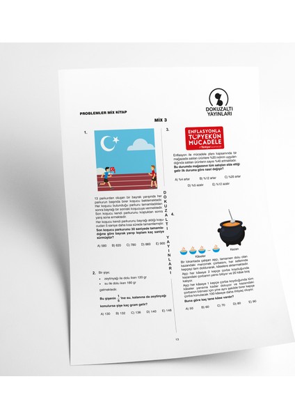 DokuzAltı Yayınları Problemlerle Mix Kitap - Matematik Soru Bankası fiyatları