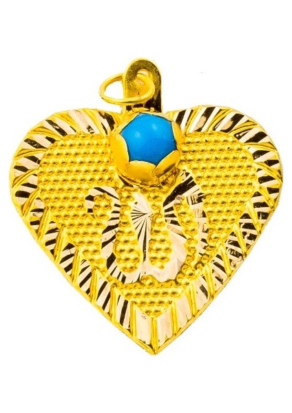 Kalpli Boncuklu 14 Ayar Altın Maşallah modelleri