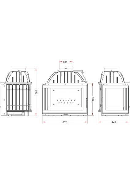 Invıcta Foyer Angle Sol Açık İthal Şömine Haznesi 6264 / 73