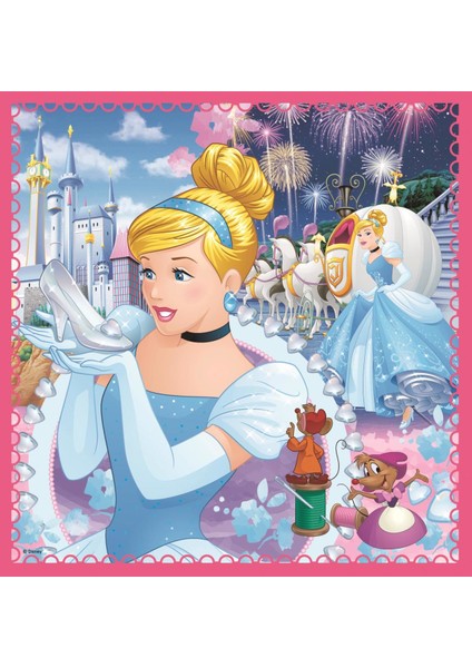 34833 Disney Princess 20+36+50 Parça 3'lü Çocuk Puzzle Seti