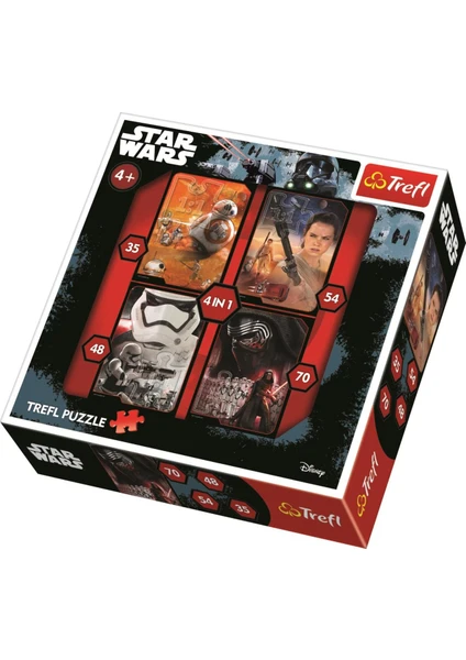 4'lü Star Wars Çocuk Puzzle (35+48+54+70 Parça)