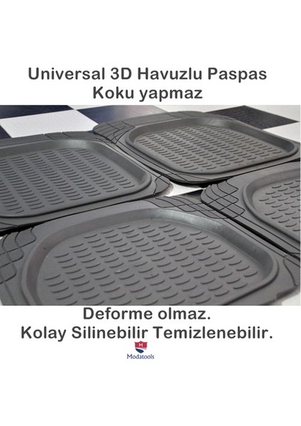 Fiat 124 Spider Uyumlu 3D Havuzlu Oto Paspas Universal