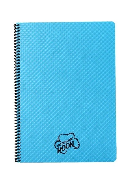 Noon A4 80 Yaprak Spiralli Kapartma Plastik Kapak Çizgili Defter 323821-99
