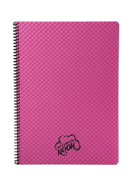 Noon A4 80 Yaprak Spiralli Kapartma Plastik Kapak Çizgili Defter 323821-99